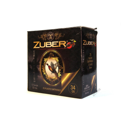 Патрон ZUBER 12к 12/70 34г №1 дріб (К) 25шт/уп