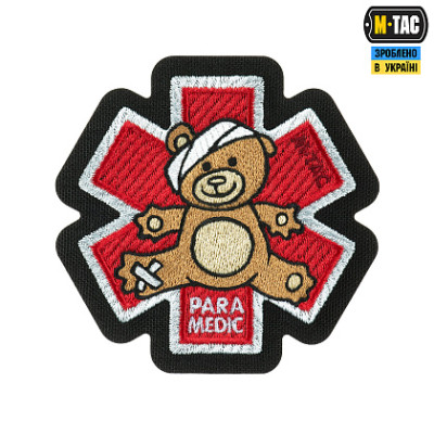 Нашивка M-Tac Paramedic Медвідь (вишивка) Bronze/Black