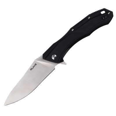 Ніж складаний туристичний Ruike D198-PB, (9.8 см) 8Cr13Mov / PA66 GF-35 чорний