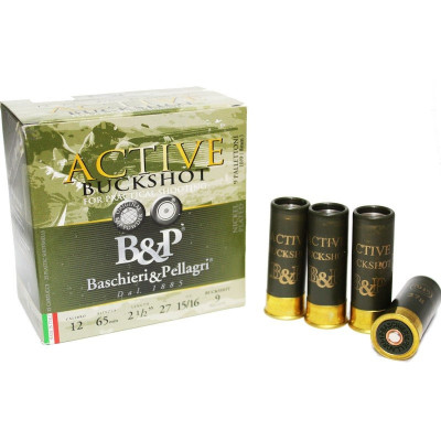 Патрон B&P 12к ACTIVE BUCKSHOT PRACTICAL SHOOTING 12/65 30гр №8,6 дріб (К) 25 шт/уп