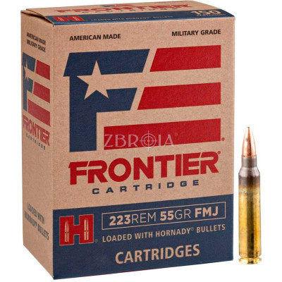 Патрон Hornady Frontier 223 Rem куля FMJ 55гр 3,6г 988 м/с 20шт/уп