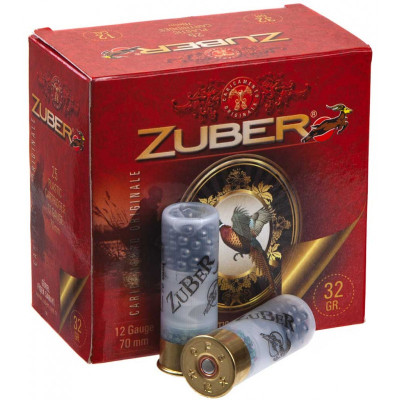 Патрон ZUBER 12к 12/70 32г №0 дріб (Б/К) 25шт/уп