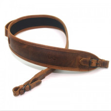 Ремінь на рушницю "Shot" трапеція, шкіряний+неопрен (віскі)