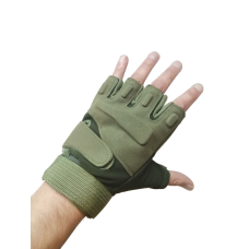 Рукавиці напівпалі Skinarmor, із захистом тильної частини зелені L