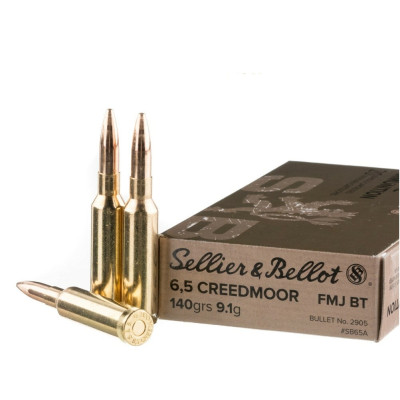 Патрон Sellier & Bellot 6.5 Creedmoor куля FMJ-BT 140гр 9,1г 810 м/с 20шт/уп