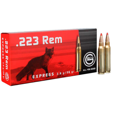 Патрон GECO Express 223 Rem куля Express Tip 55гр 3,6г 990 м/с 20шт/уп Патрон GECO Express 223 Rem куля Express Tip 55гр 3,6г 990 м/с 20шт/уп