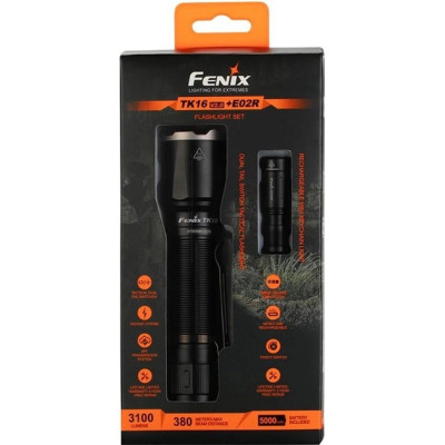 Ліхтар Fenix TK16 V2.0 + Ліхтар ручний Fenix E02R