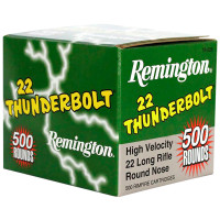 Патрон нарізний Remington Thunderbolt 22Lr High Velocity Round Nose 40gr/2.6г (500шт) 383 м/с