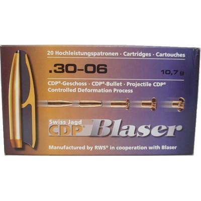 Патрон Blaser 30-06 куля CDP 165гр 10,7г 850 м/с 20шт/уп Патрон Blaser 30-06 куля CDP 165гр 10,7г 850 м/с 20шт/уп