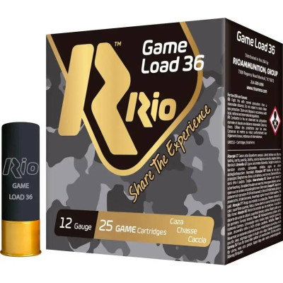 Патрон RIO 12к Game Load-36 NEW 12/70 36г №0 дріб (К) 25шт/уп