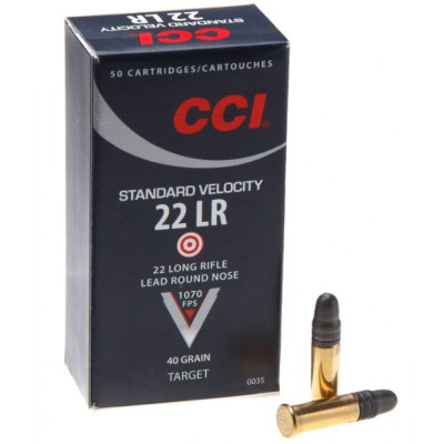 Патрон CCI Standard Velocity Ammo 22 LR куля LRN 40гр 2,59г 326 м/с 50шт/уп