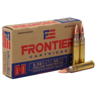 Патрон Hornady Frontier 223 Rem куля FMJ 55гр 3,6г 988 м/с 20шт/уп