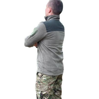Кофта флісова BIKATEX з вставками SoftShell Хакі, L Кофта флісова BIKATEX з вставками SoftShell Хакі, L