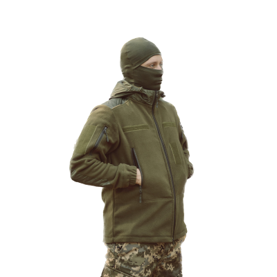 Кофта флісова HP з капюшоном хакі XXL