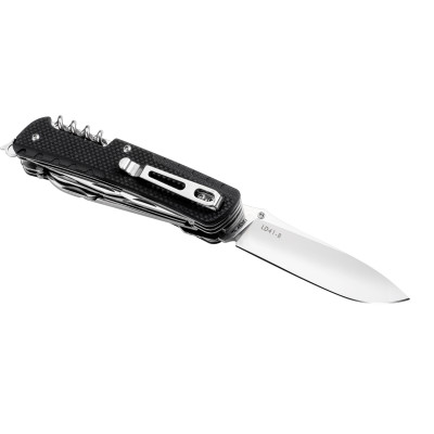 Ніж багатофункціональний Ruike Trekker LD41-B, (8.5 см) 12C27 / G10 чорний, 22 інстр.