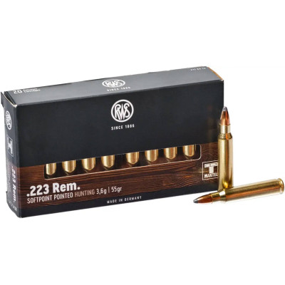 Патрон RWS Teilmantel 223 Rem куля TMS 55гр 3,6г 990 м/с 20шт/уп