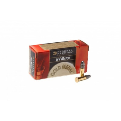 Патрон Federal Premium Gold Medal HV Match 22 LR куля LNR 40гр 2,59г 368 м/с 50 шт/уп