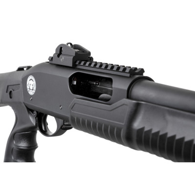 Помпова рушниця Huglu ATROX Tactic Black Telescopic Stock 12/47 см 7+1 TR