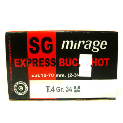 Патрон MIRAGE 12к T4 Express 12/70 B. 34gr-Pb.11/0-9-p