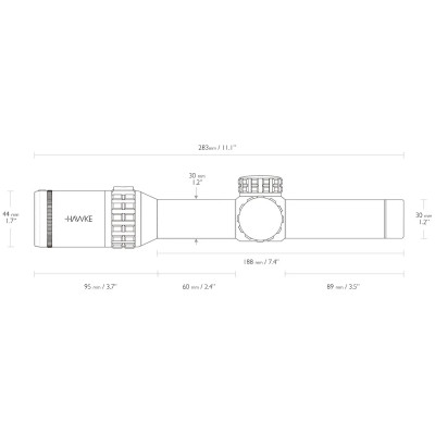 Приціл оптичний Hawke Frontier 1-6x24 cітка L4a Dot із підсвіткою