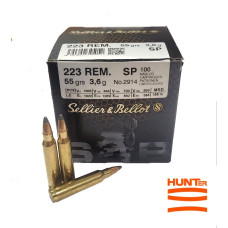 Патрон Sellier & Bellot Hunting 223 Rem куля SP 55гр 3,6г 1006 м/с 100шт/уп