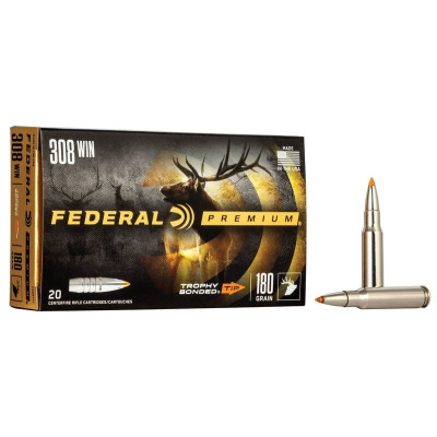 Патрон нарізний Federal Premium 308 Win Trophy Tip 11,66 г (180GR) 20шт